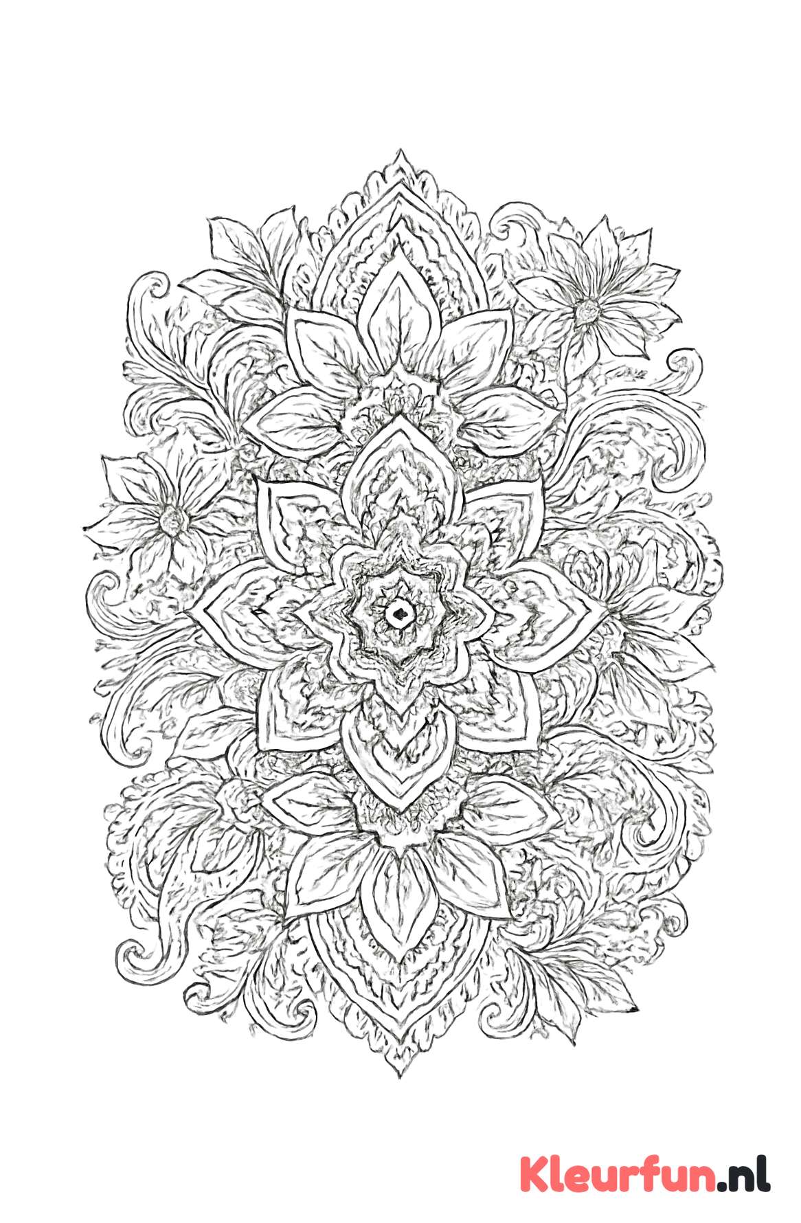 Sierlijke Bloemen Mandala