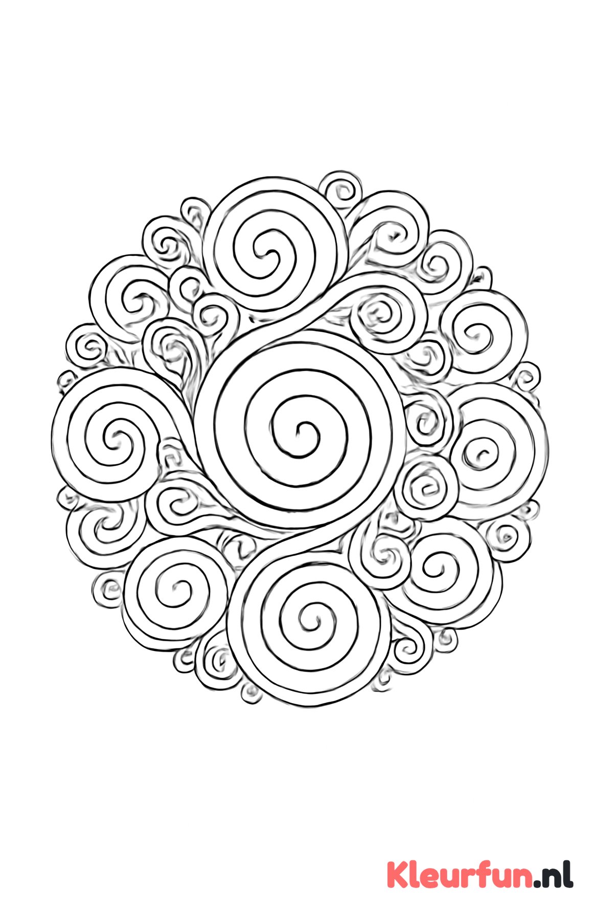 Spiraalvormige patronen mandala