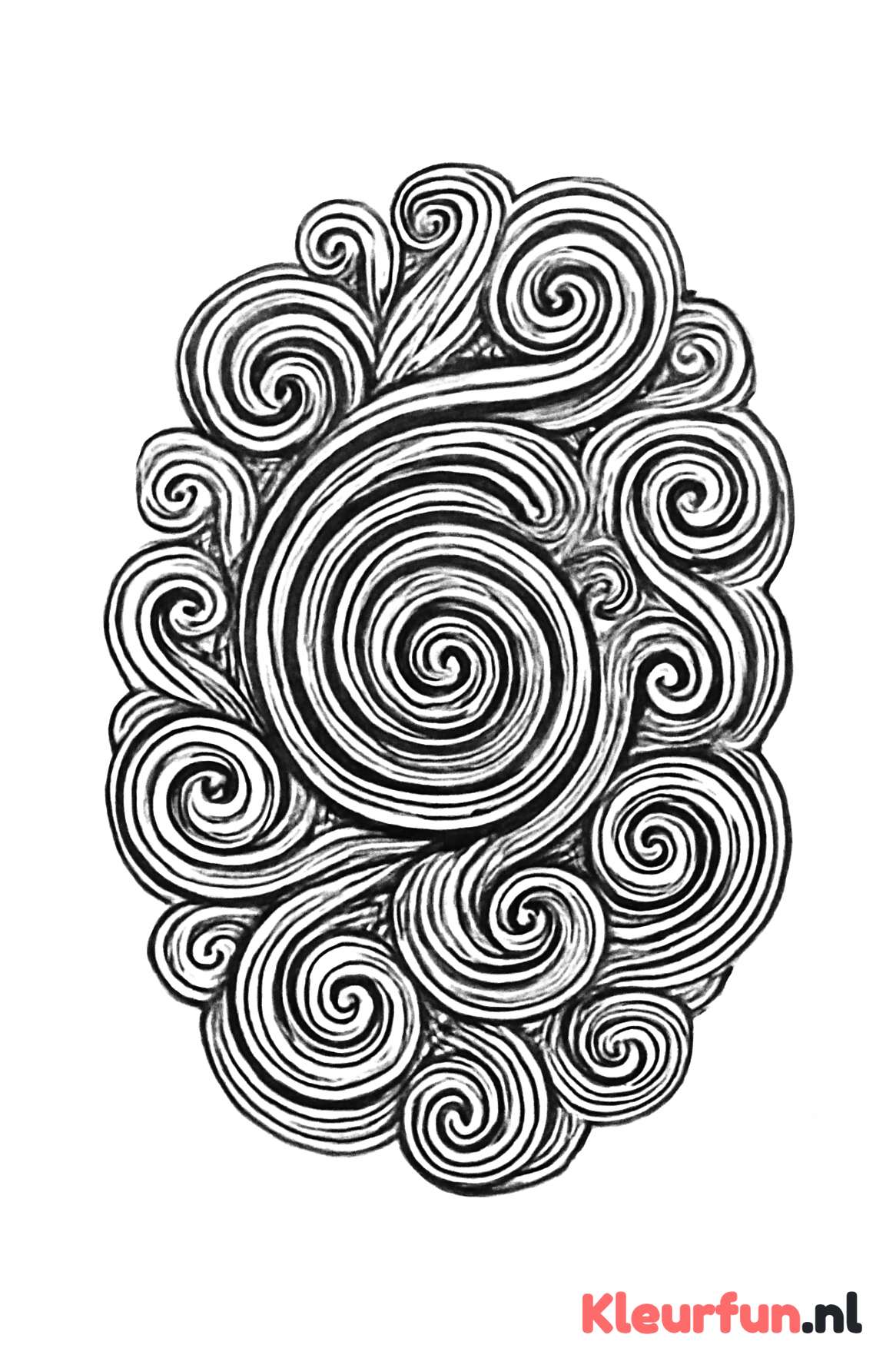 Spiralen en Golven Mandala