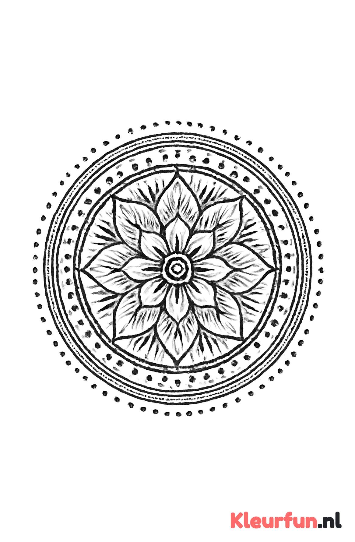 Stippen en Cirkels Mandala