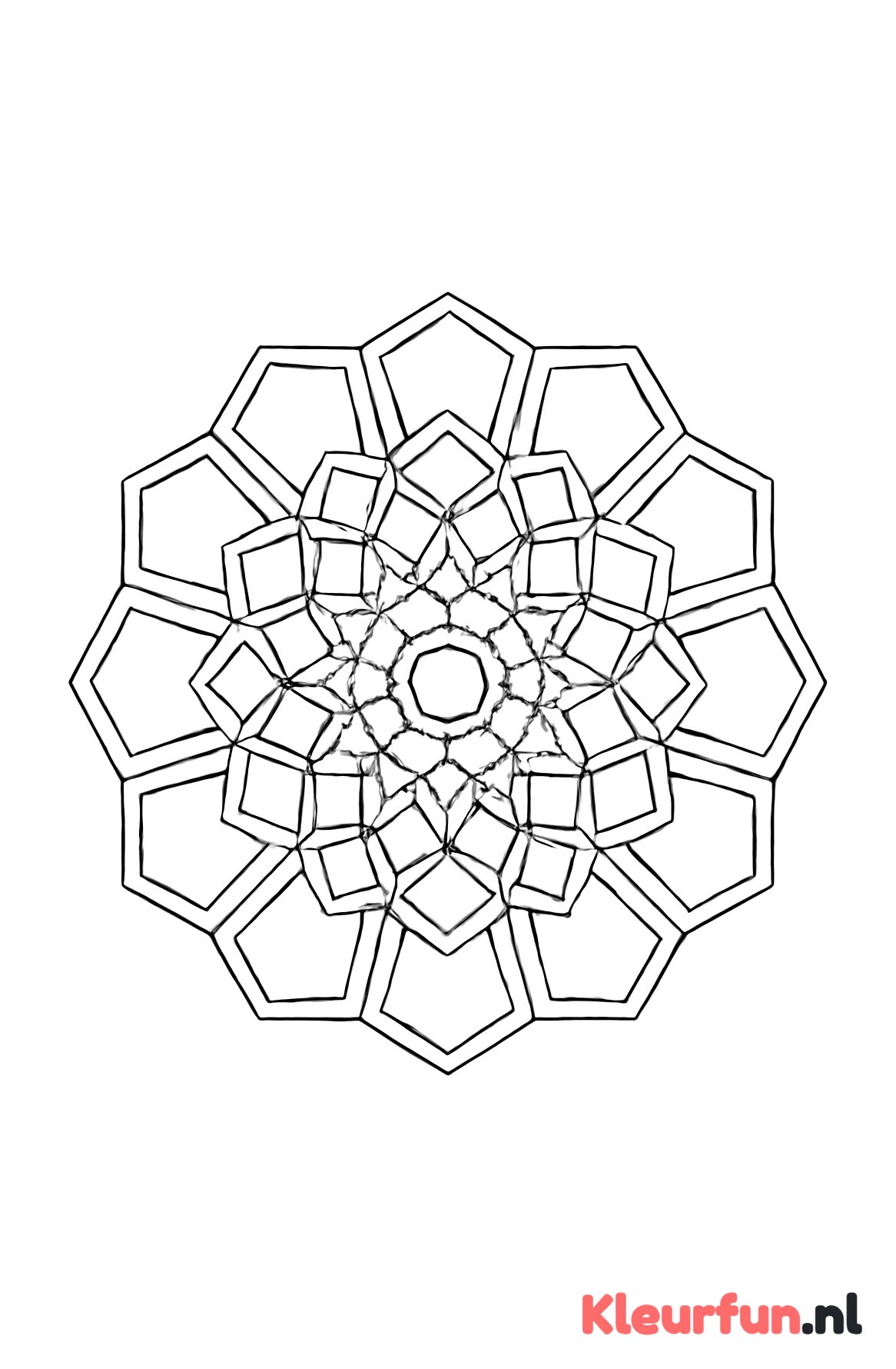 Symmetrische vormen mandala