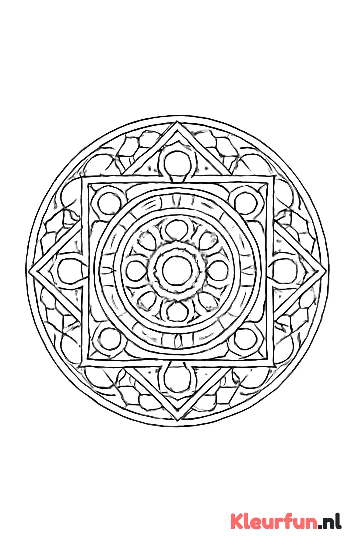 Vierkanten en Cirkels Mandala