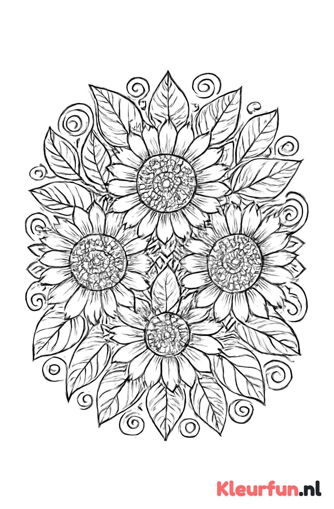 Zonnebloem zomer mandala