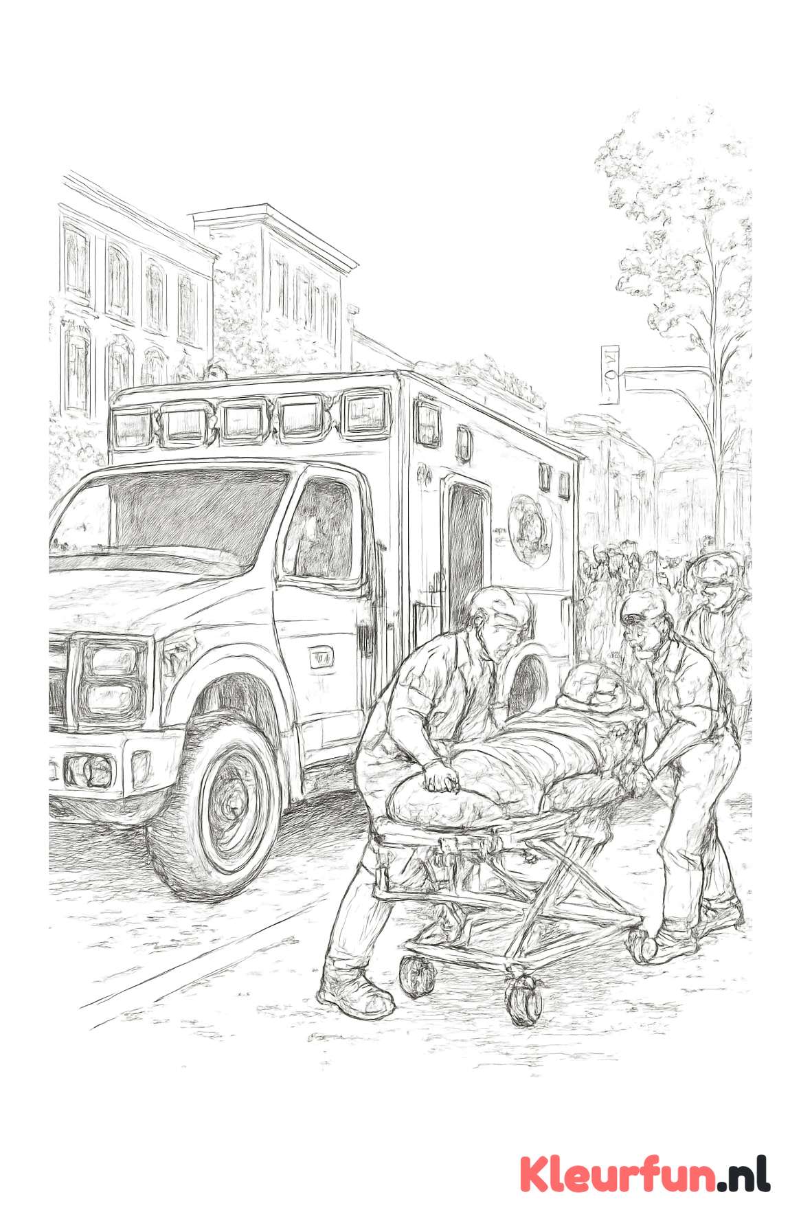 Ambulance in actie op straat