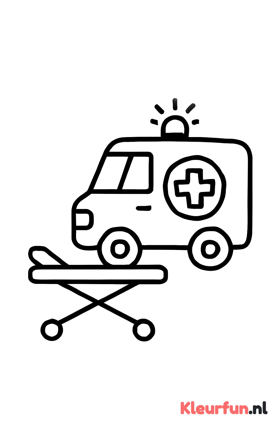 Ambulance met brancard voor peuters