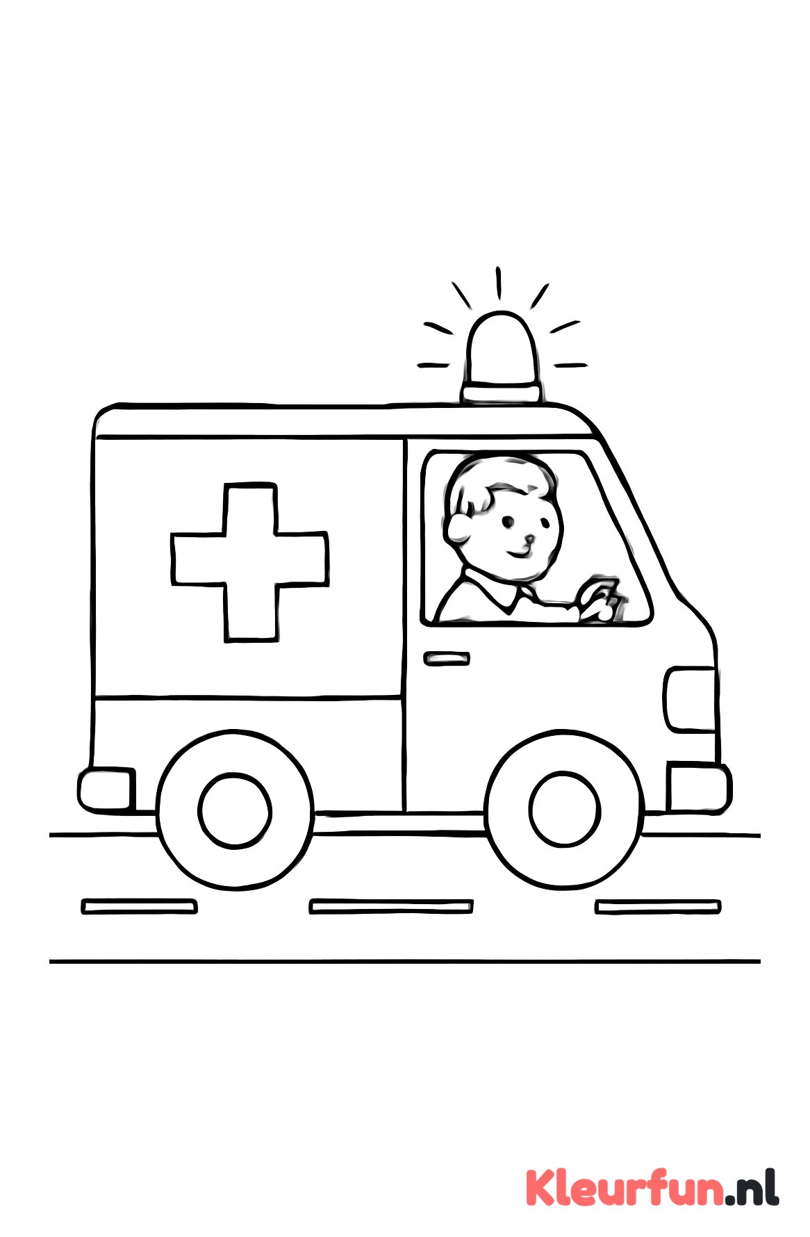 Ambulance met zwaailichten
