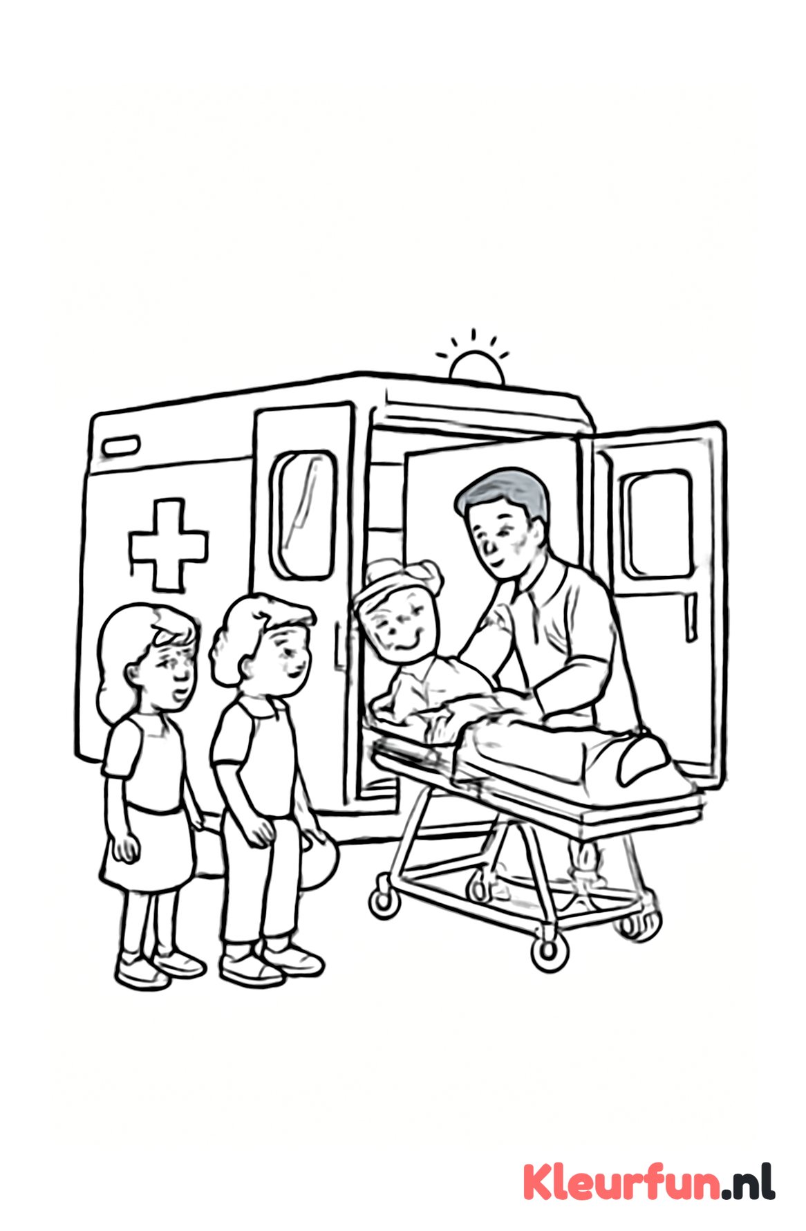 Ambulancewagen met verpleegkundige