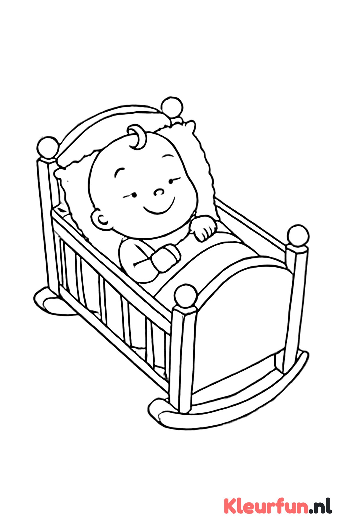 Baby in wieg
