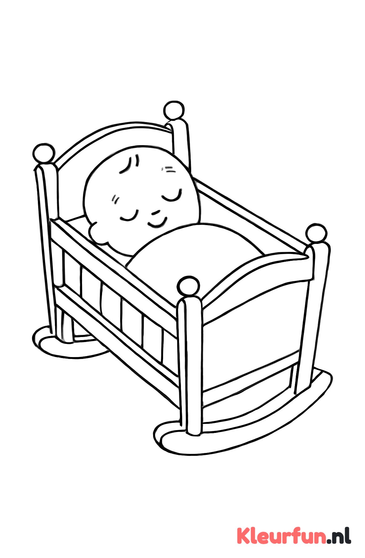 Baby in Wieg