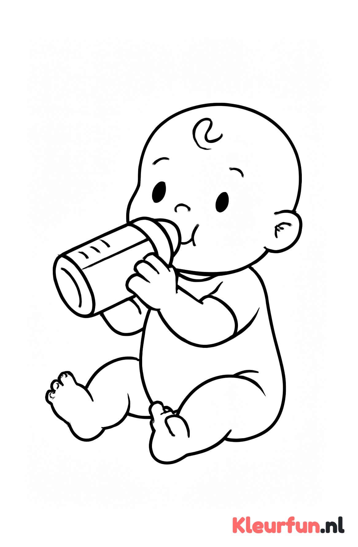 Baby met Flesje
