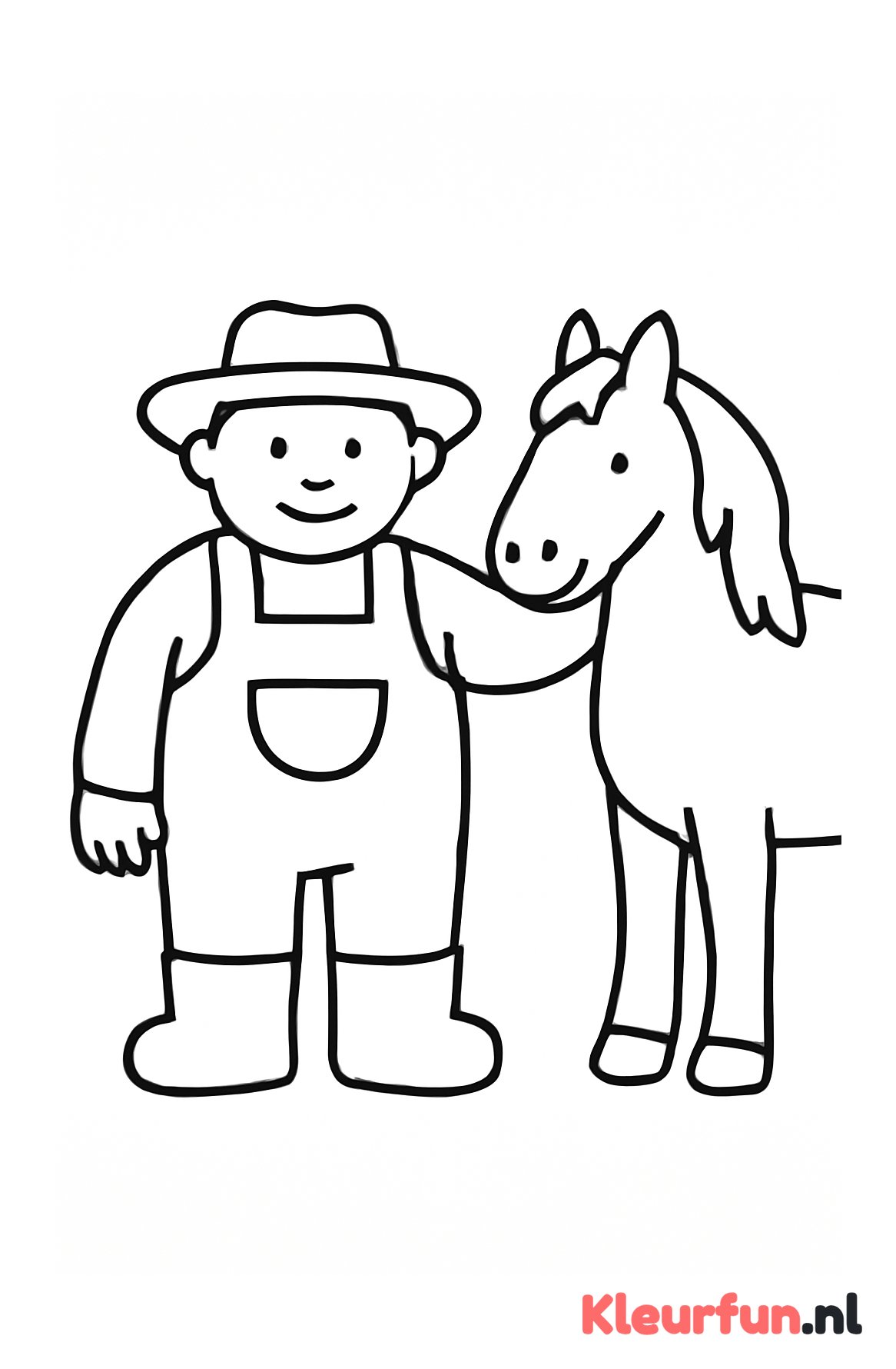 Boer met paard