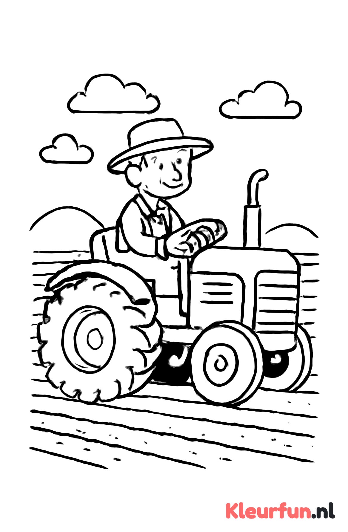 Boer op trekker