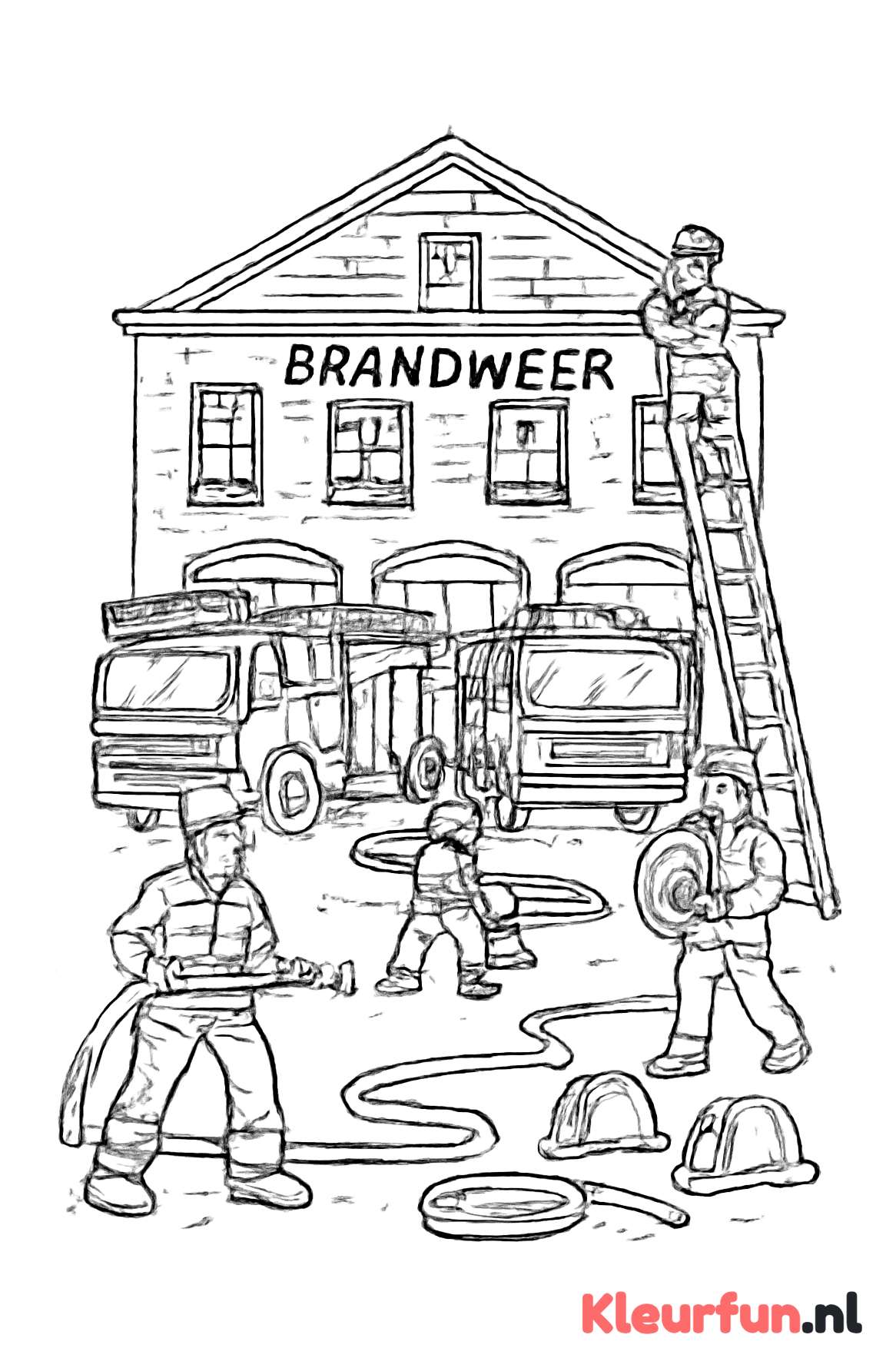 Brandweerkazerne en oefeningen