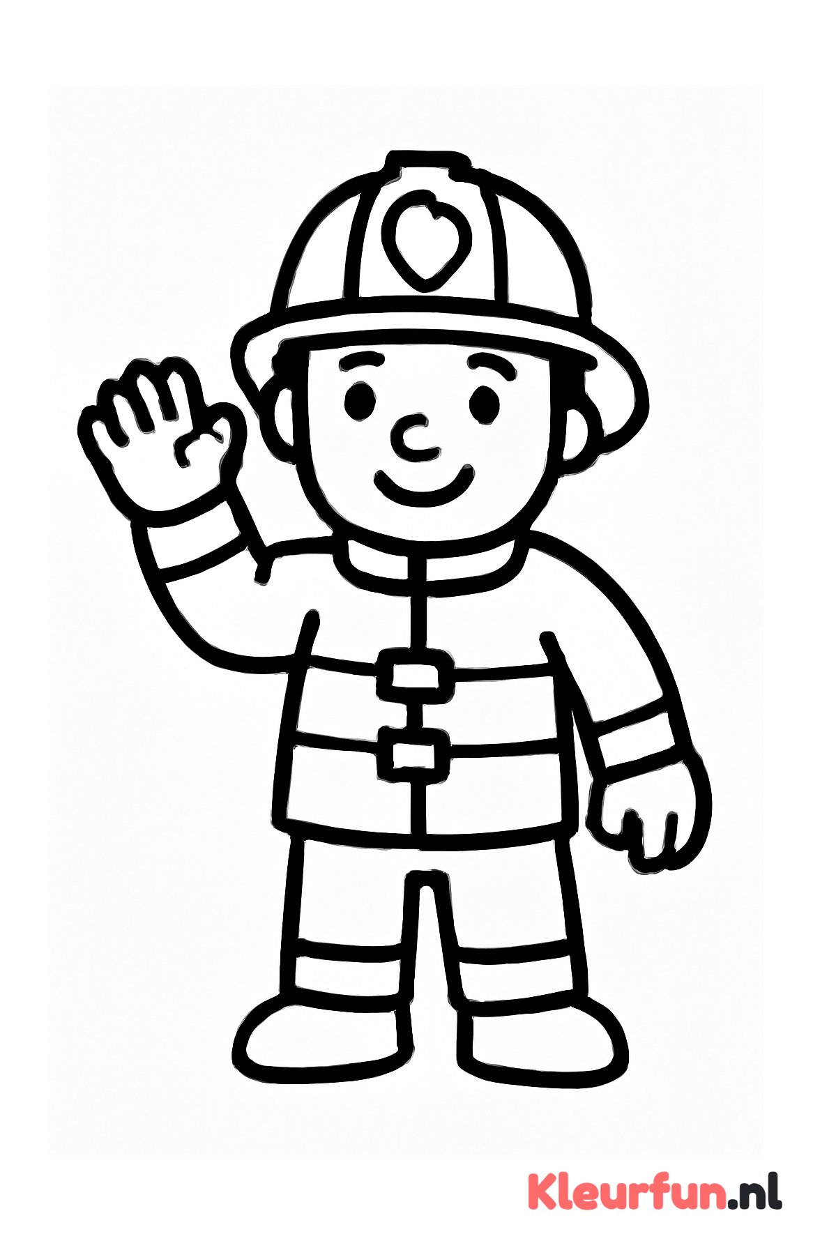 Brandweerman met helm