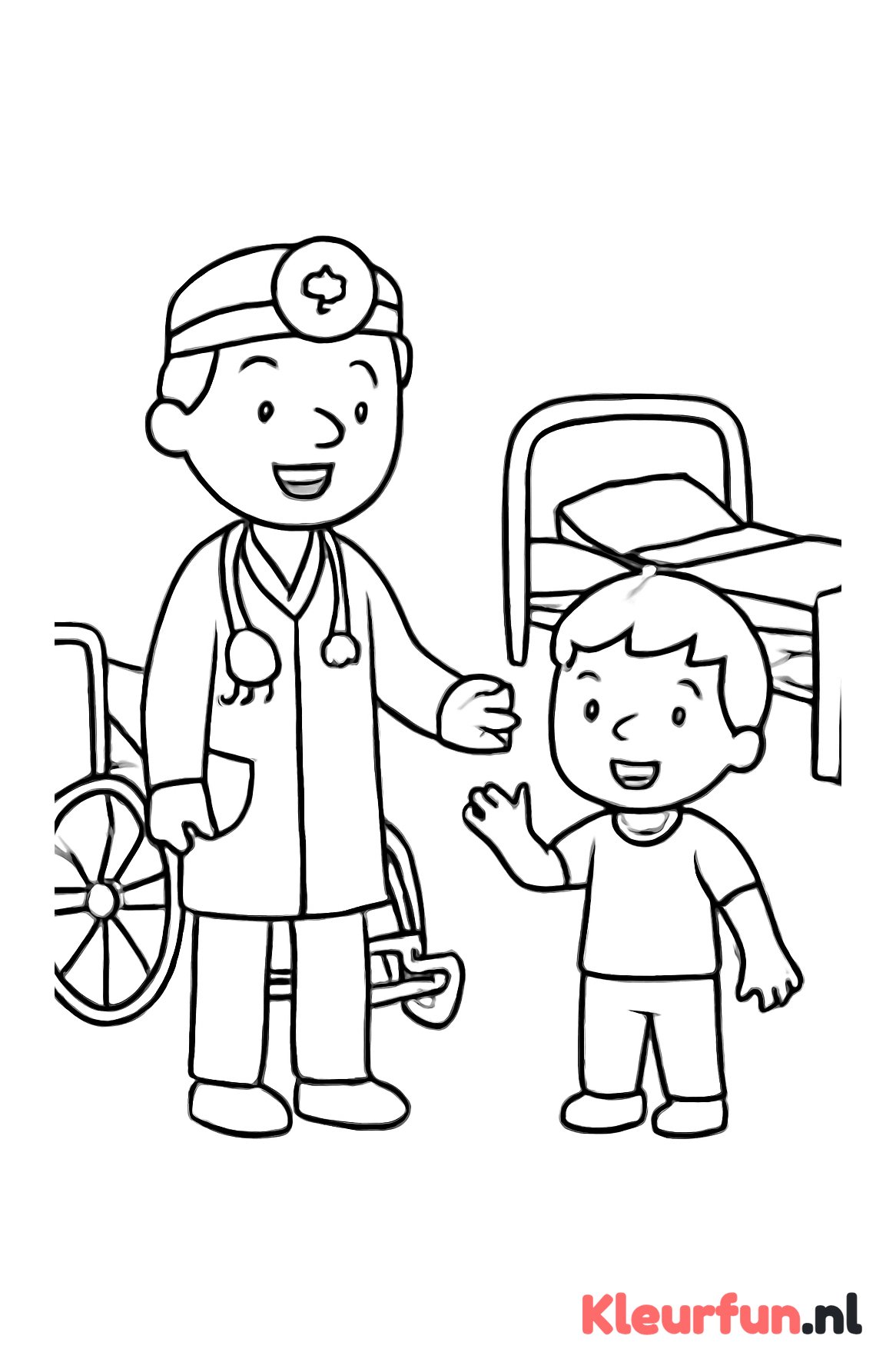 Dokter en patiënt in het ziekenhuis