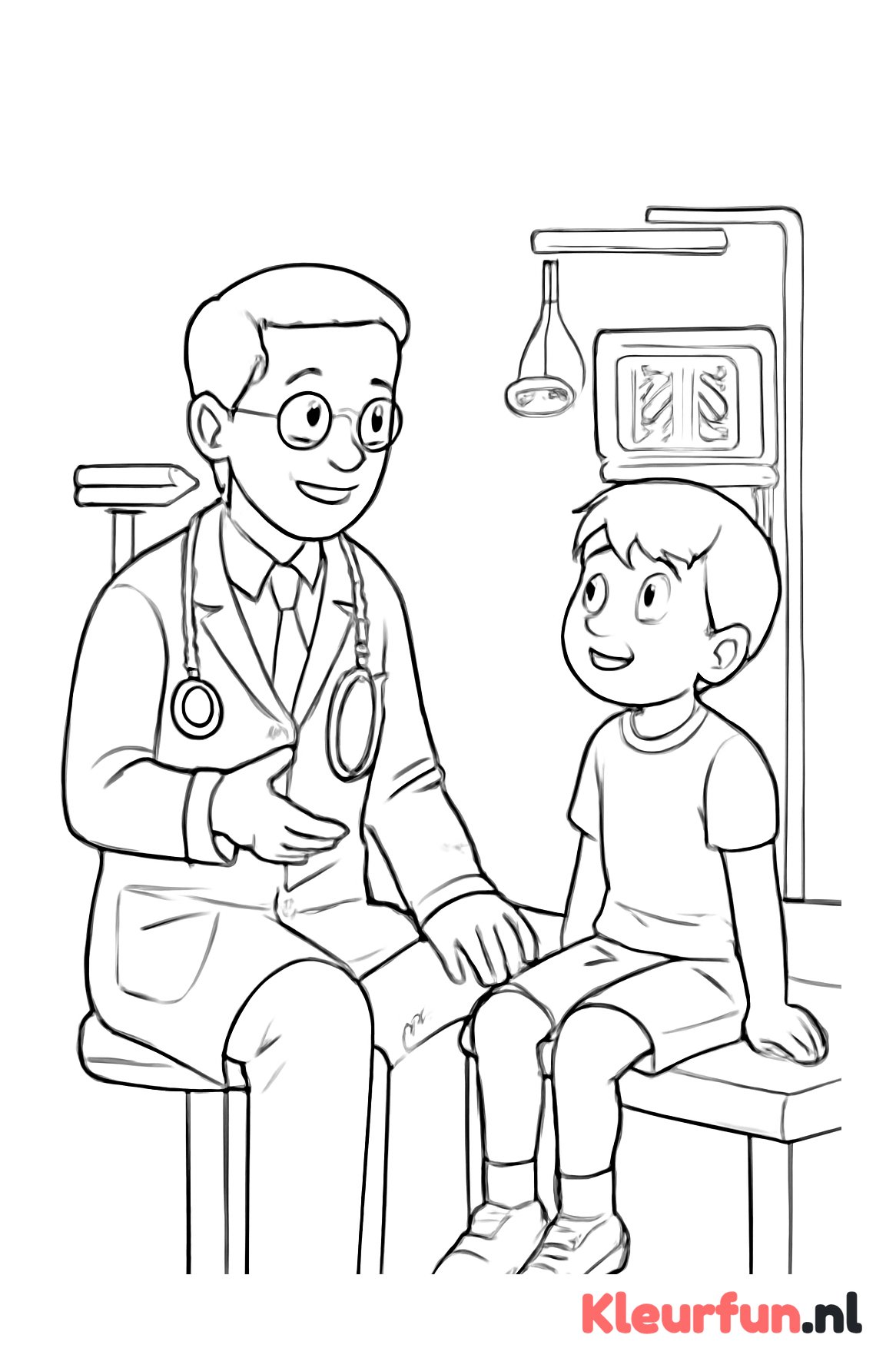 Dokter in gesprek met patiënt