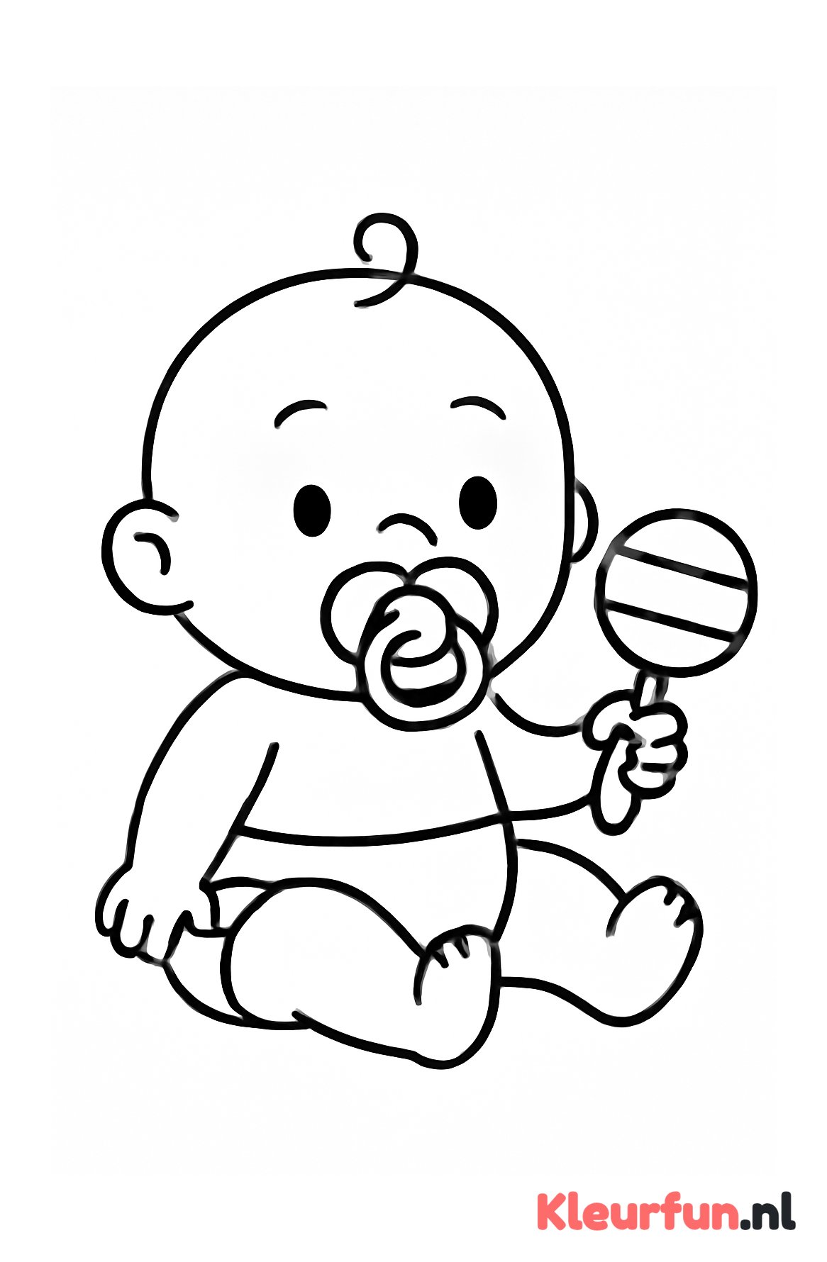 Eenvoudige baby met speen