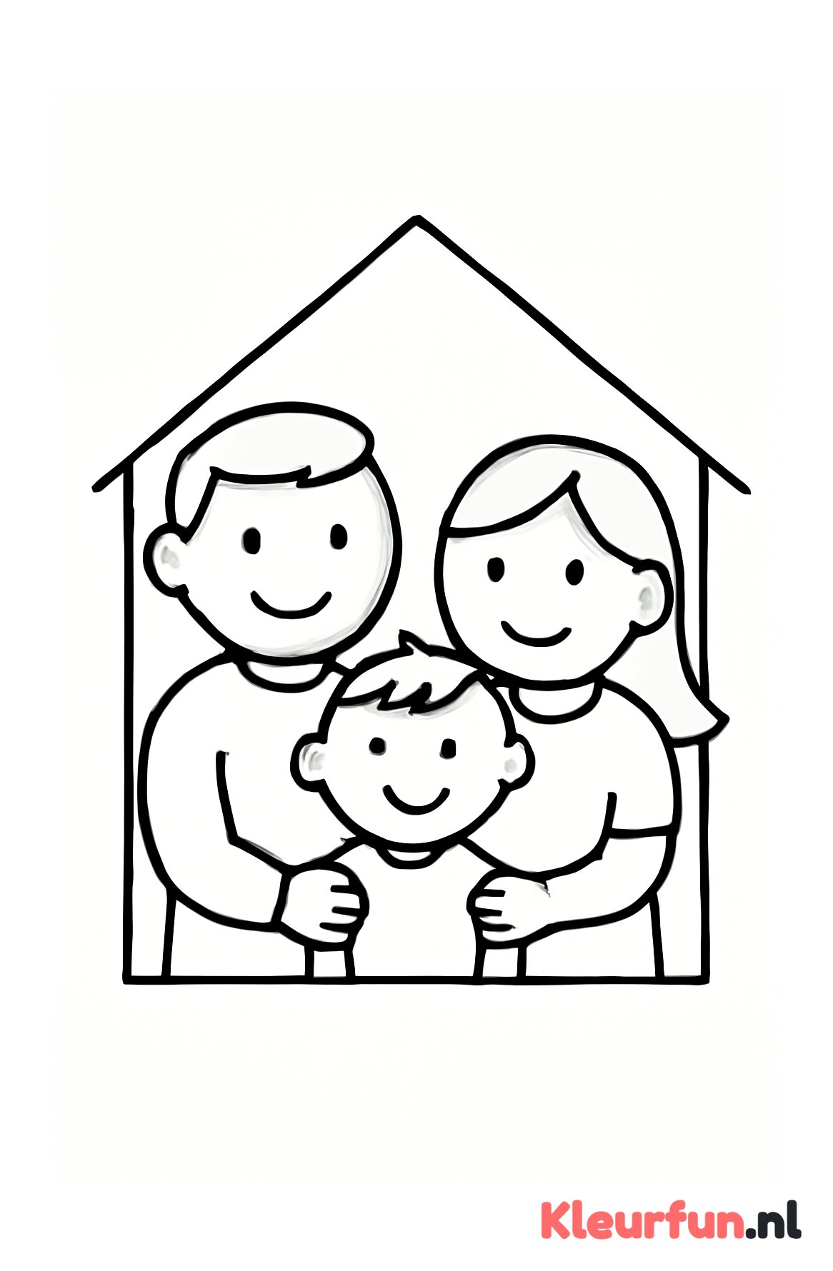 Familie bij huis