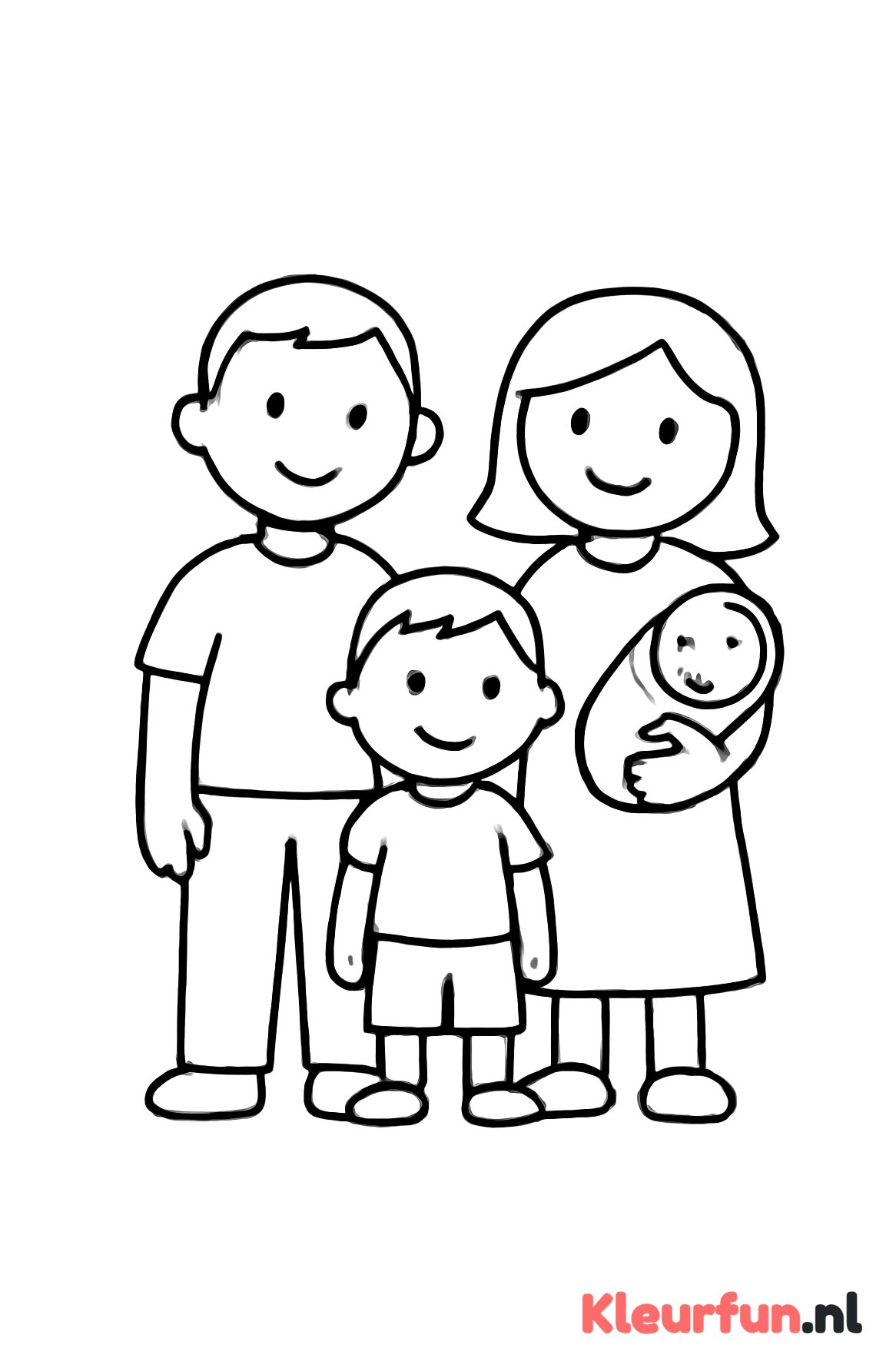 Familie van vier