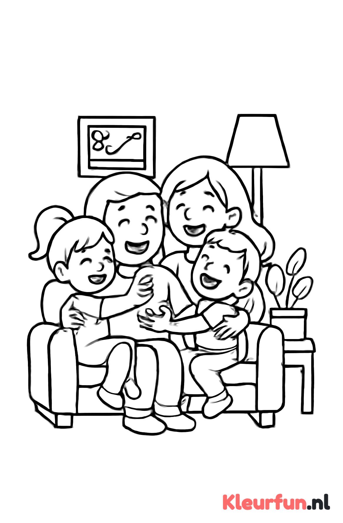 Vrolijke familie samen