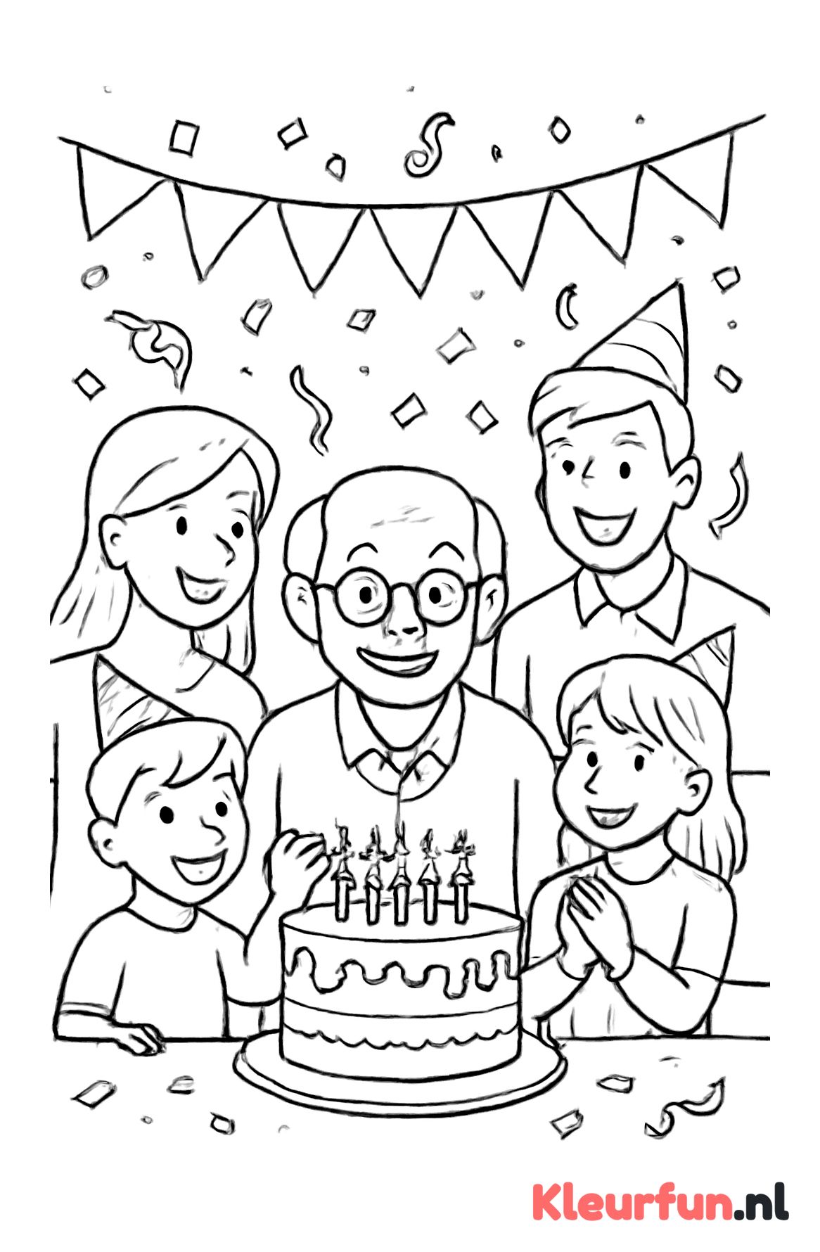 Gezellig familiefeest voor opa