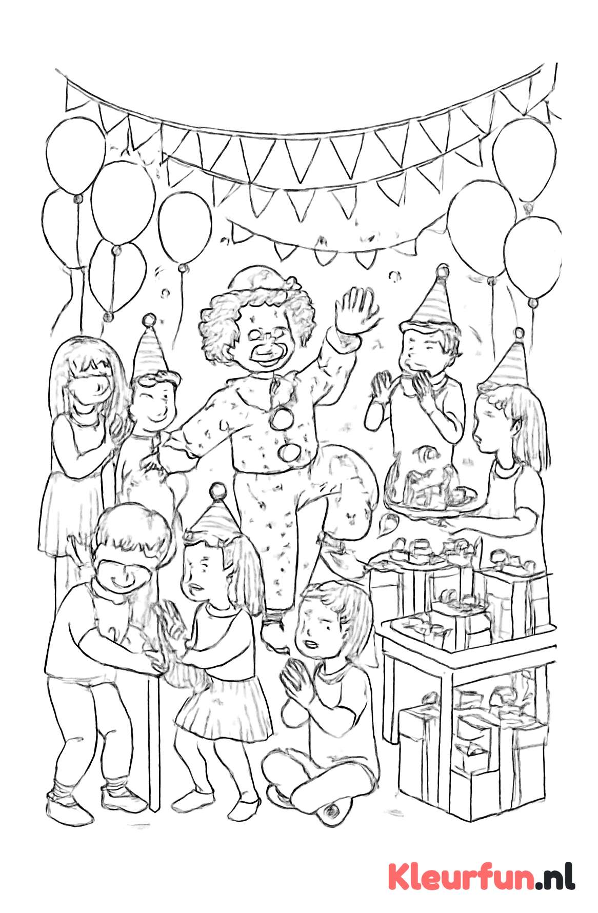 Verjaardagsfeest met spelletjes en clowns