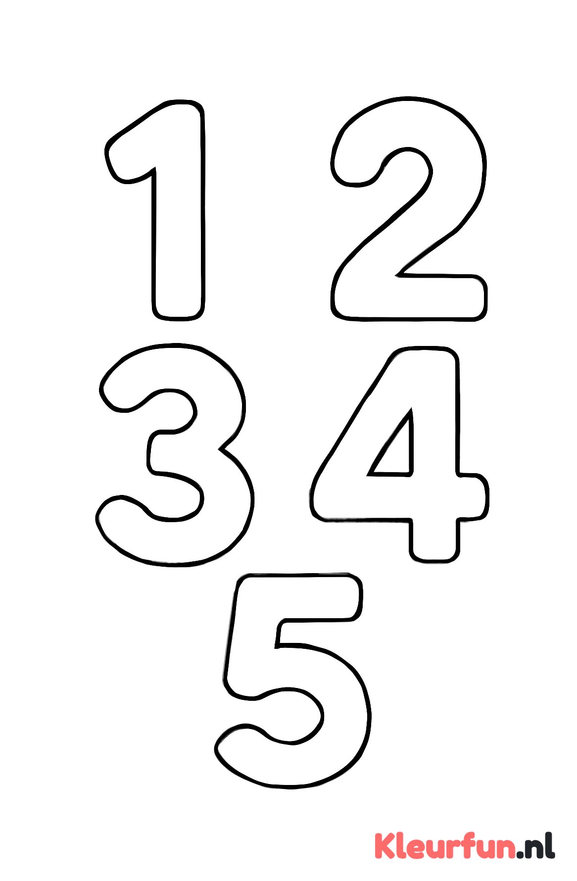 Getallen 1 tot 5