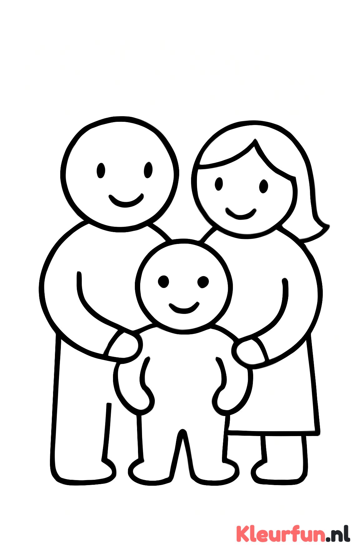 Gezin met twee ouders en één kind