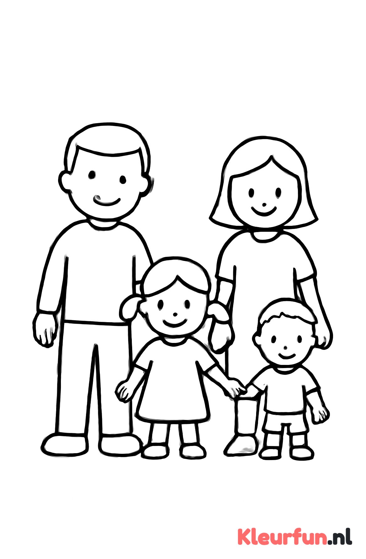 Gezin met twee kinderen