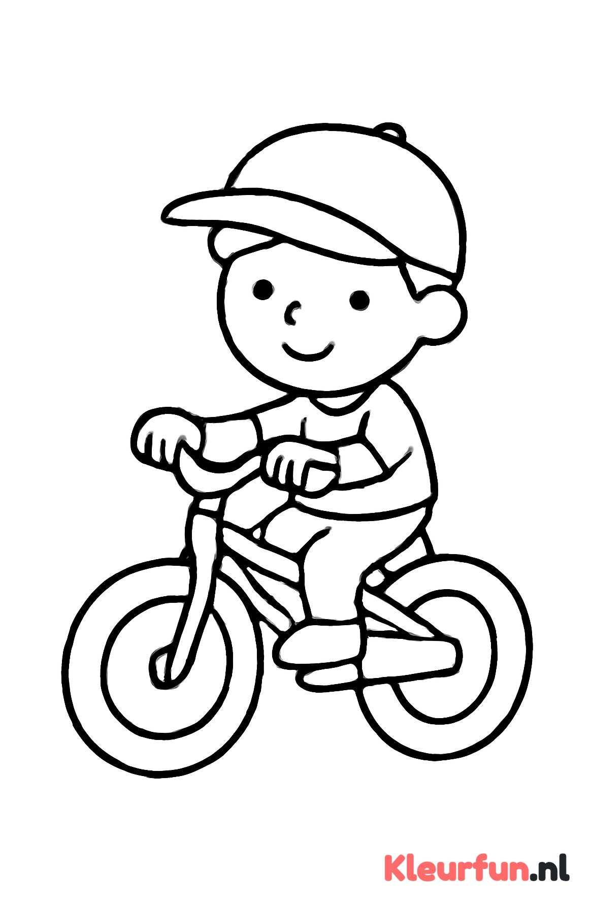 Jongen op fiets
