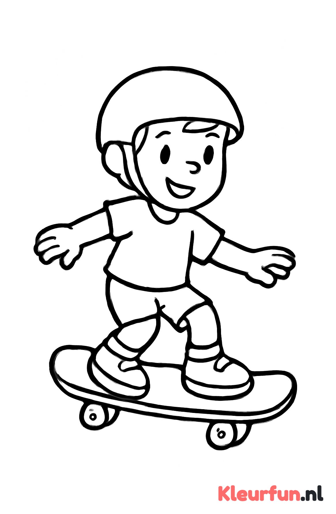 Jongen op skateboard