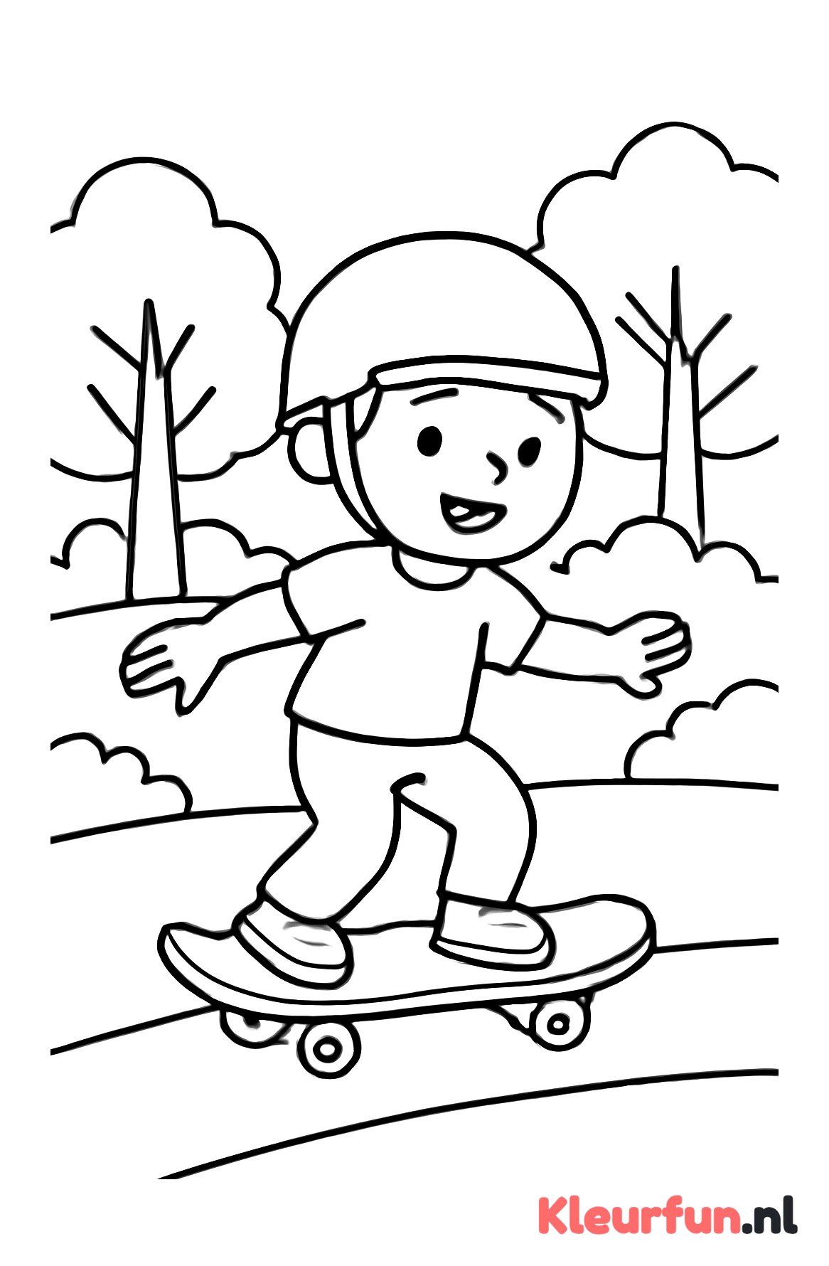 Jongen op skateboard