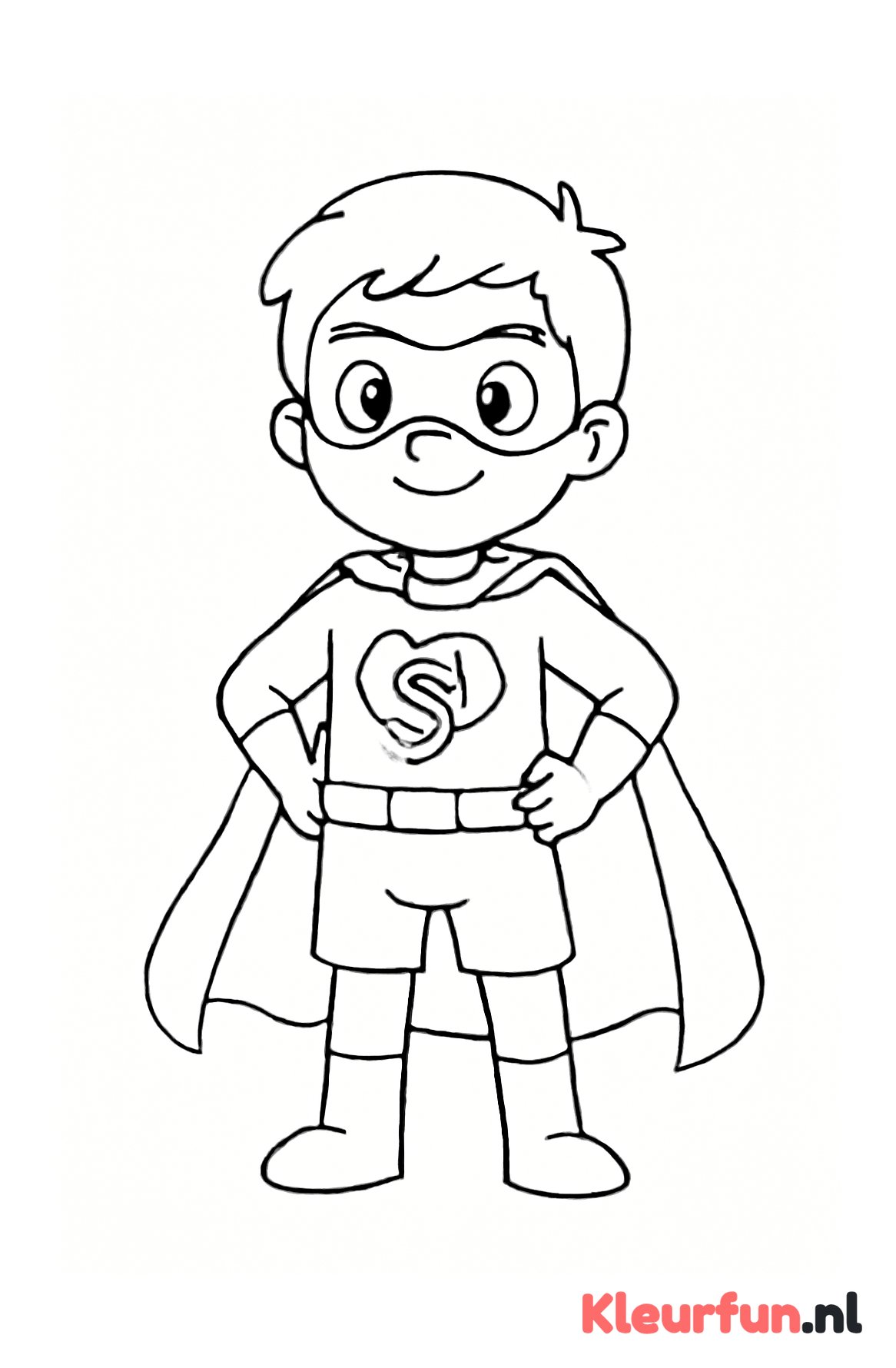 Jongen als superheld