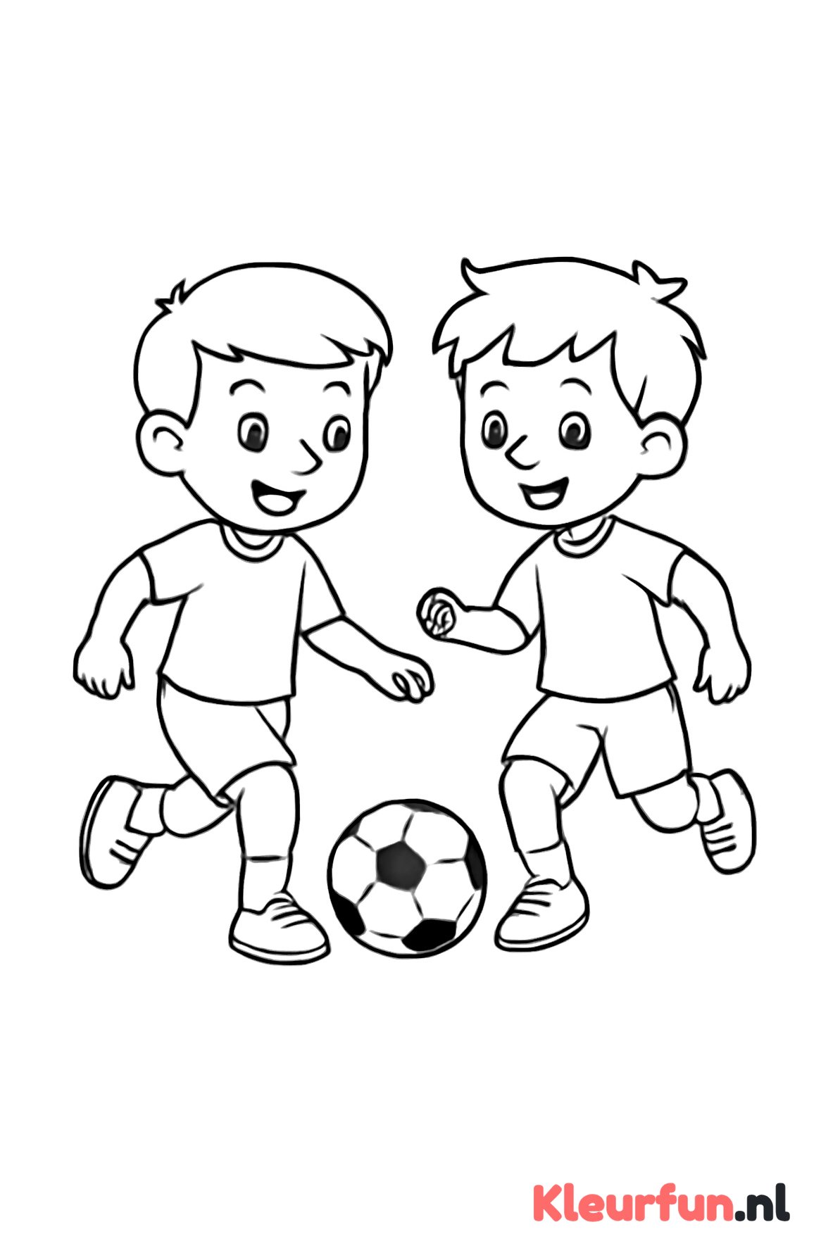 Jongens spelen voetbal