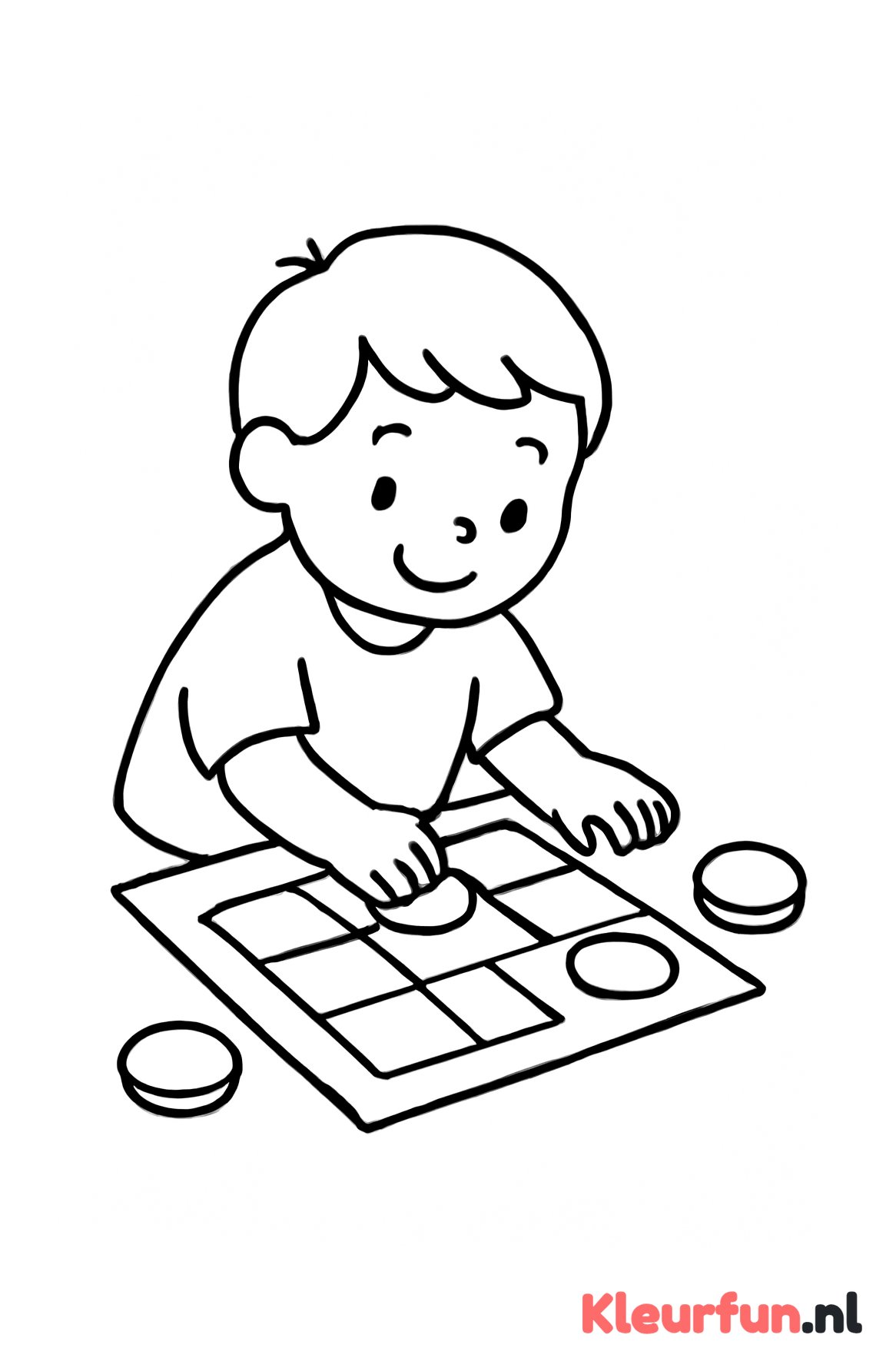 Kind speelt bordspel