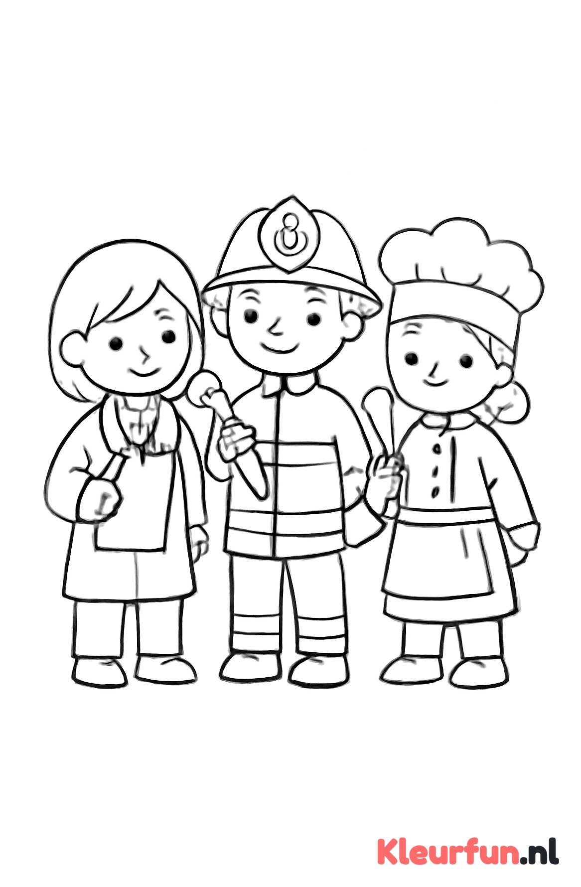 Kinderen spelen beroepen na