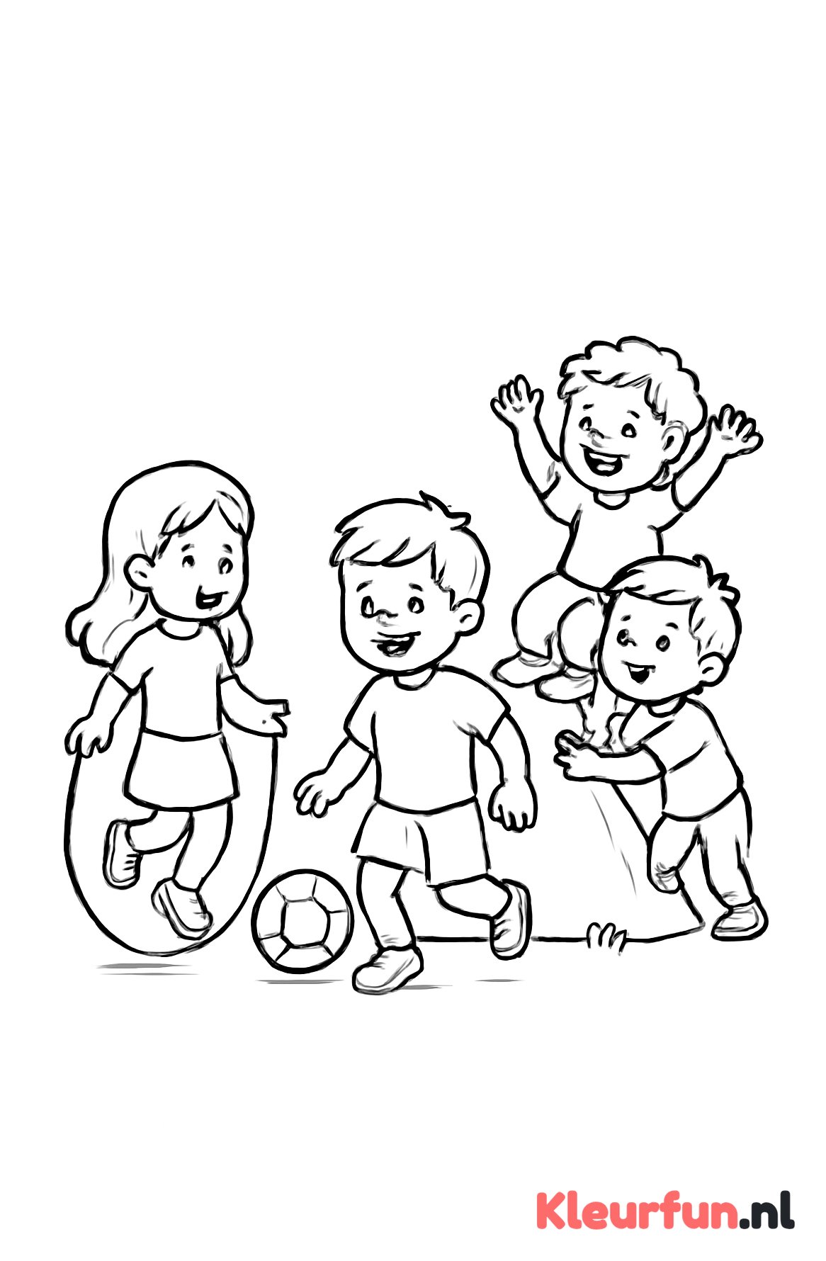 Kinderen buiten spelen