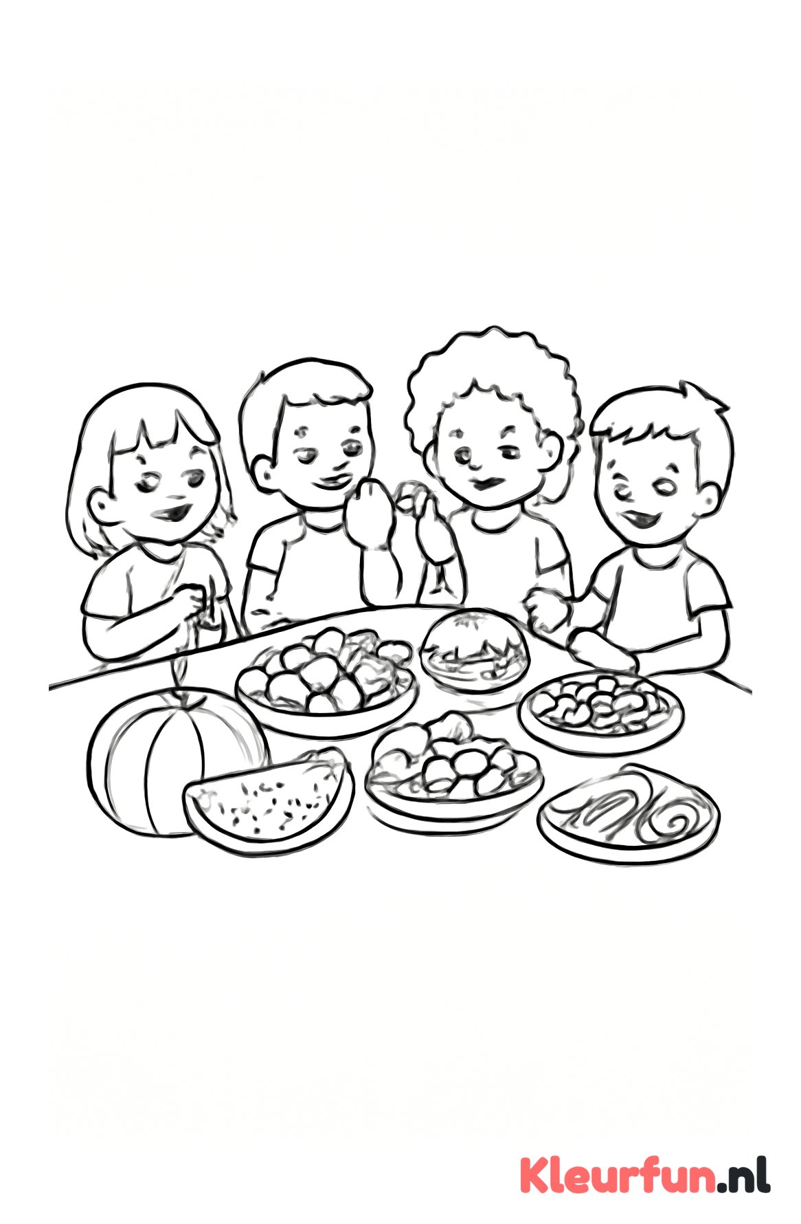 Kinderen genieten van fruit