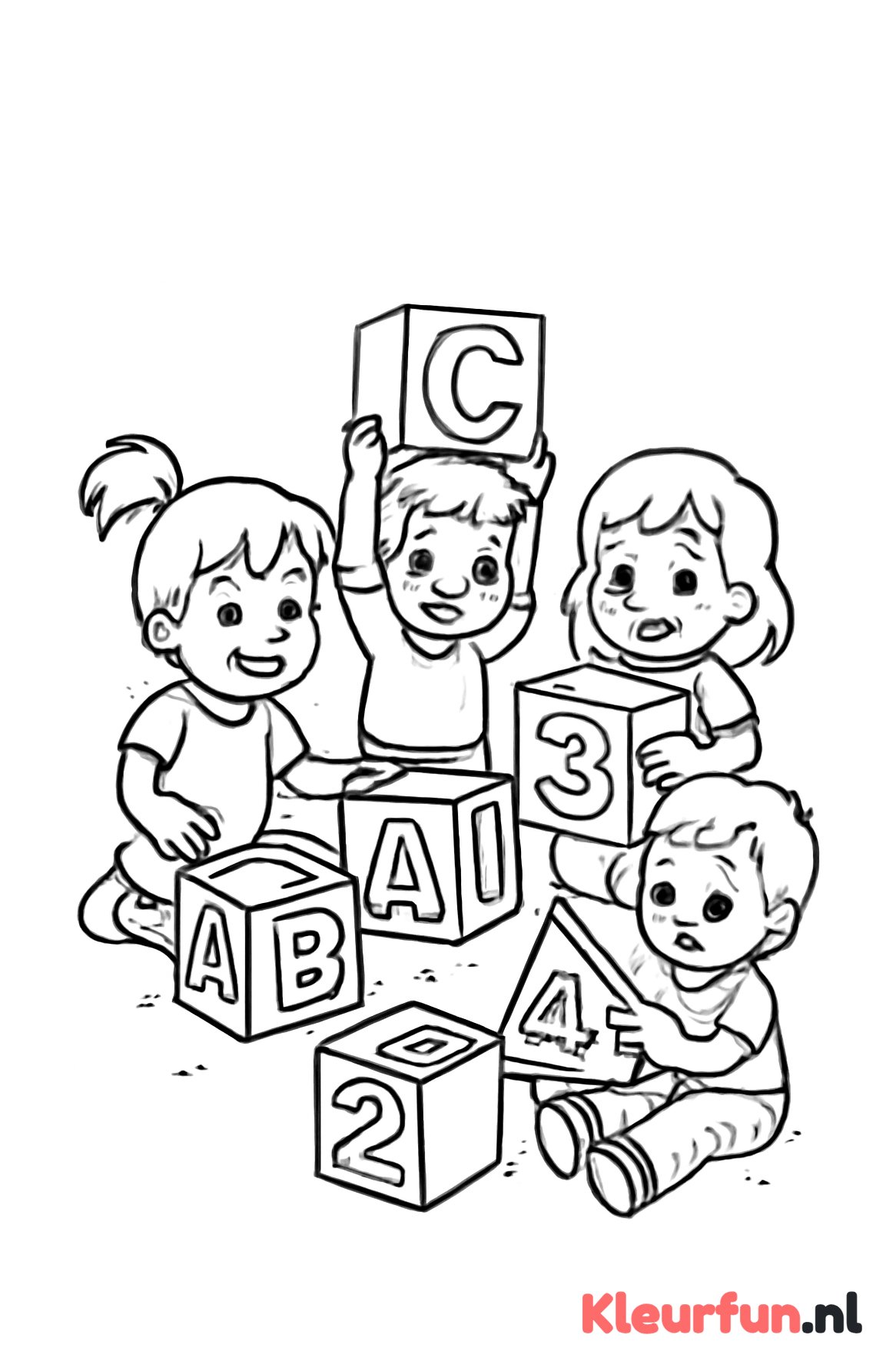 Kinderen ontdekken letters en cijfers