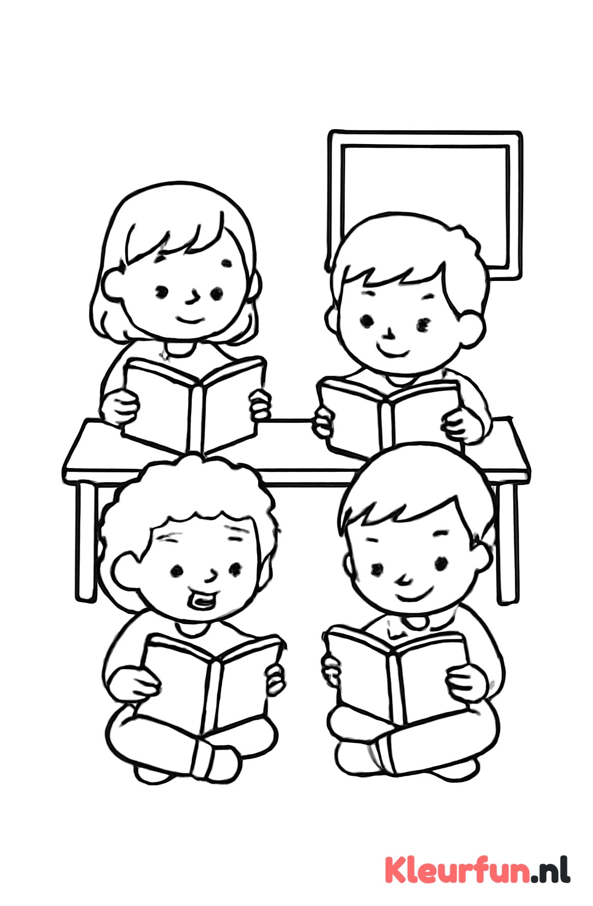Kinderen leren lezen in de klas