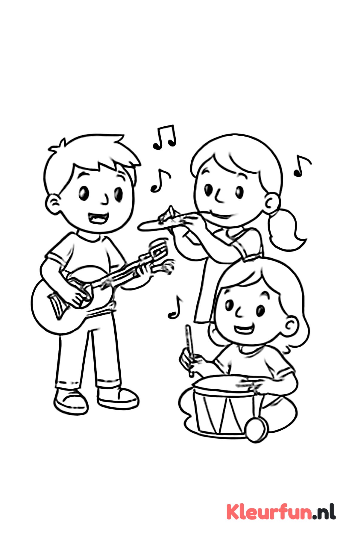 Kinderen maken muziek