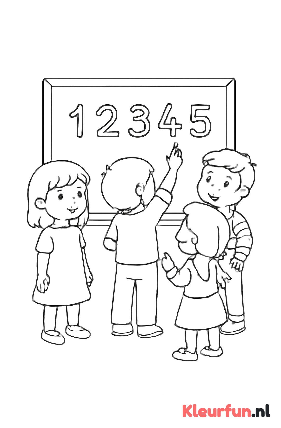 Kinderen leren nummers schrijven