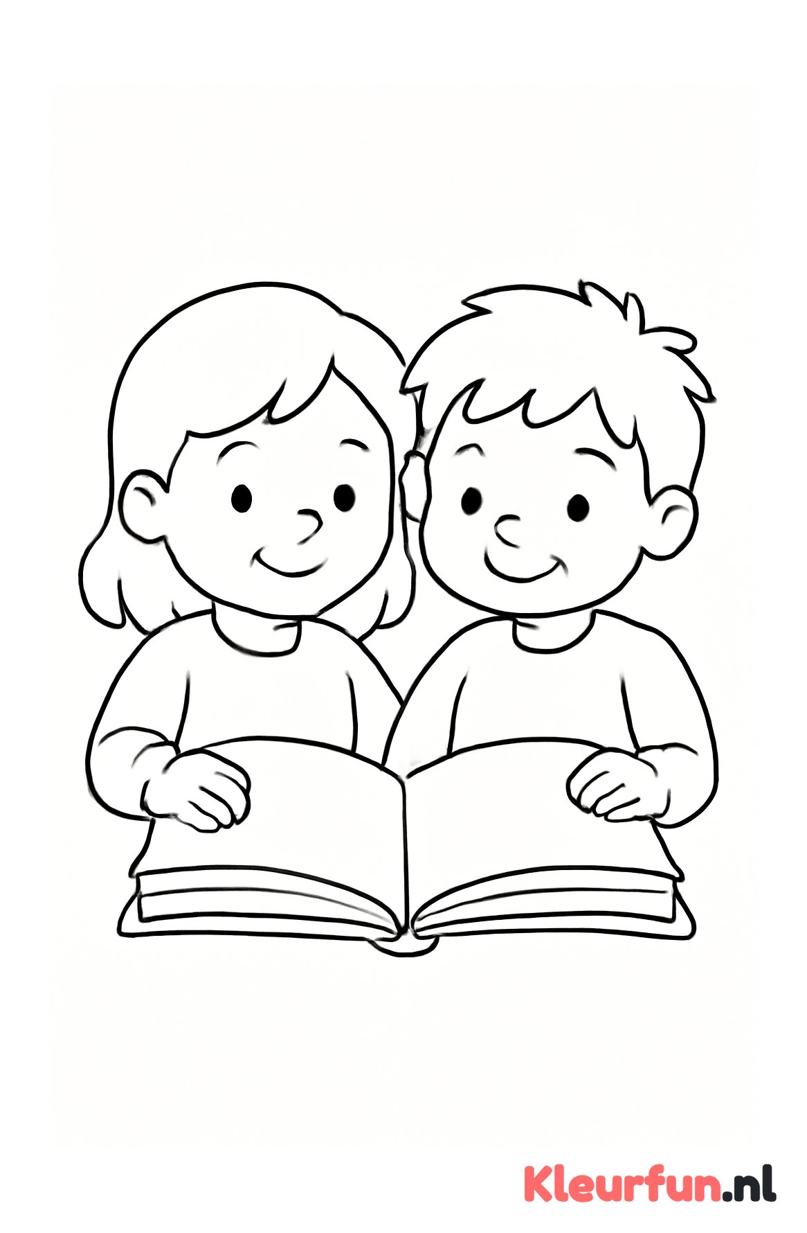 Schattige kinderen lezen samen