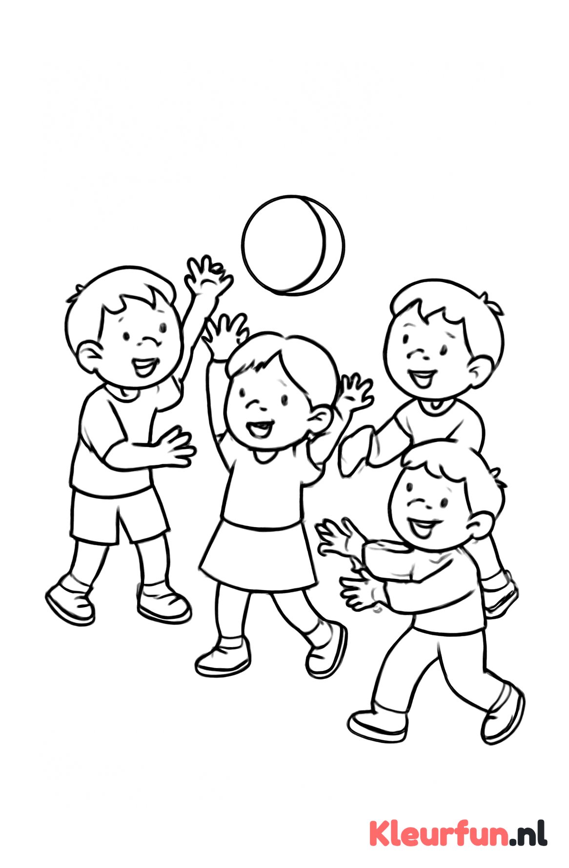 Kinderen Spelen Balspel