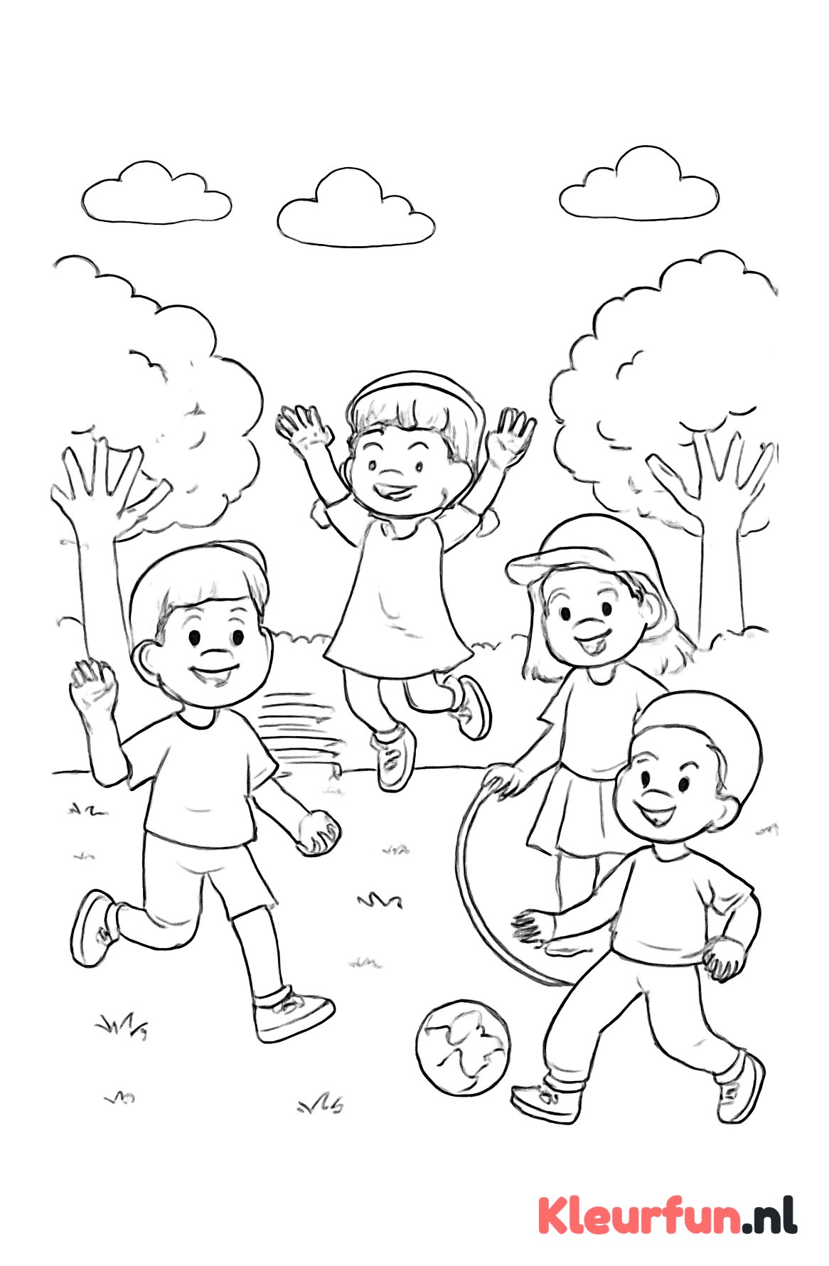 Kinderen spelend buiten