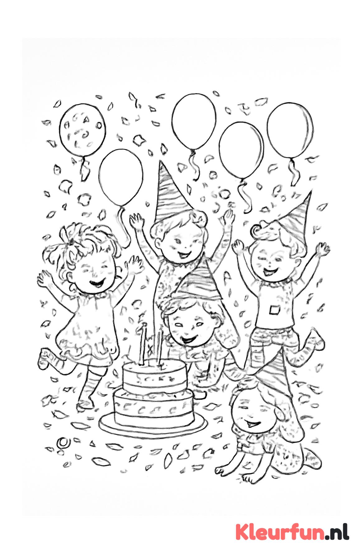 Kinderen op verjaardagsfeest
