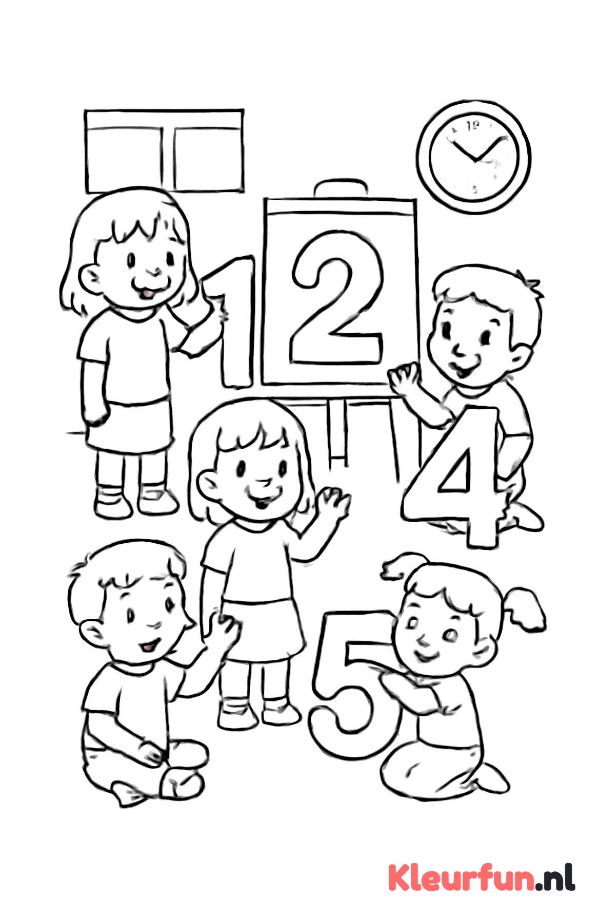 Kinderen leren cijfers tellen