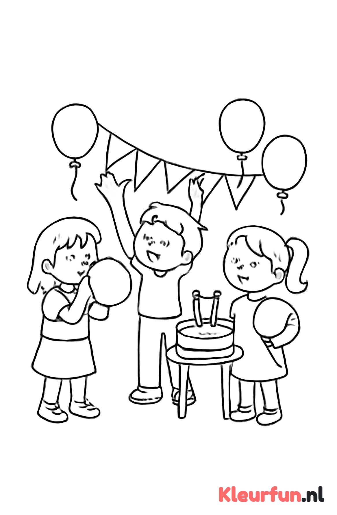 Kinderen bereiden verjaardagsfeest voor