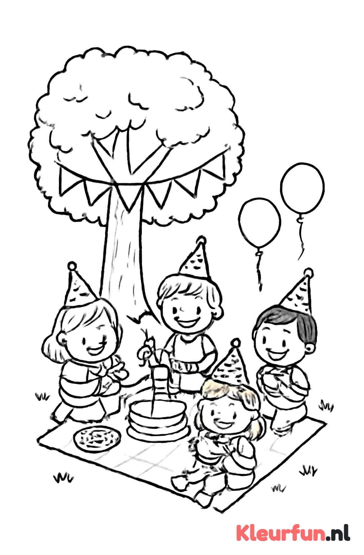 Buitenspeel picknickfeest