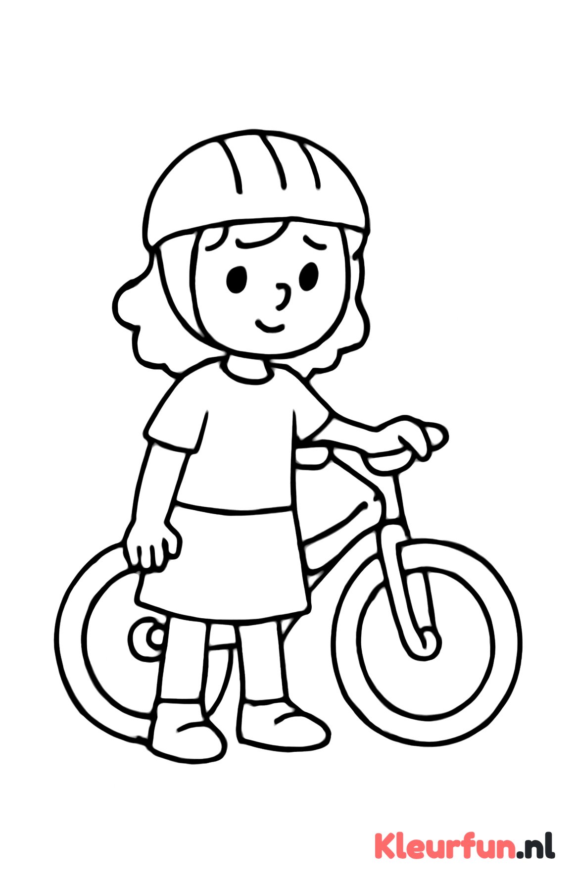 Meisje met fiets